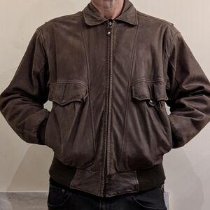 St. John's Bay Dark Brown Bomber Jacket